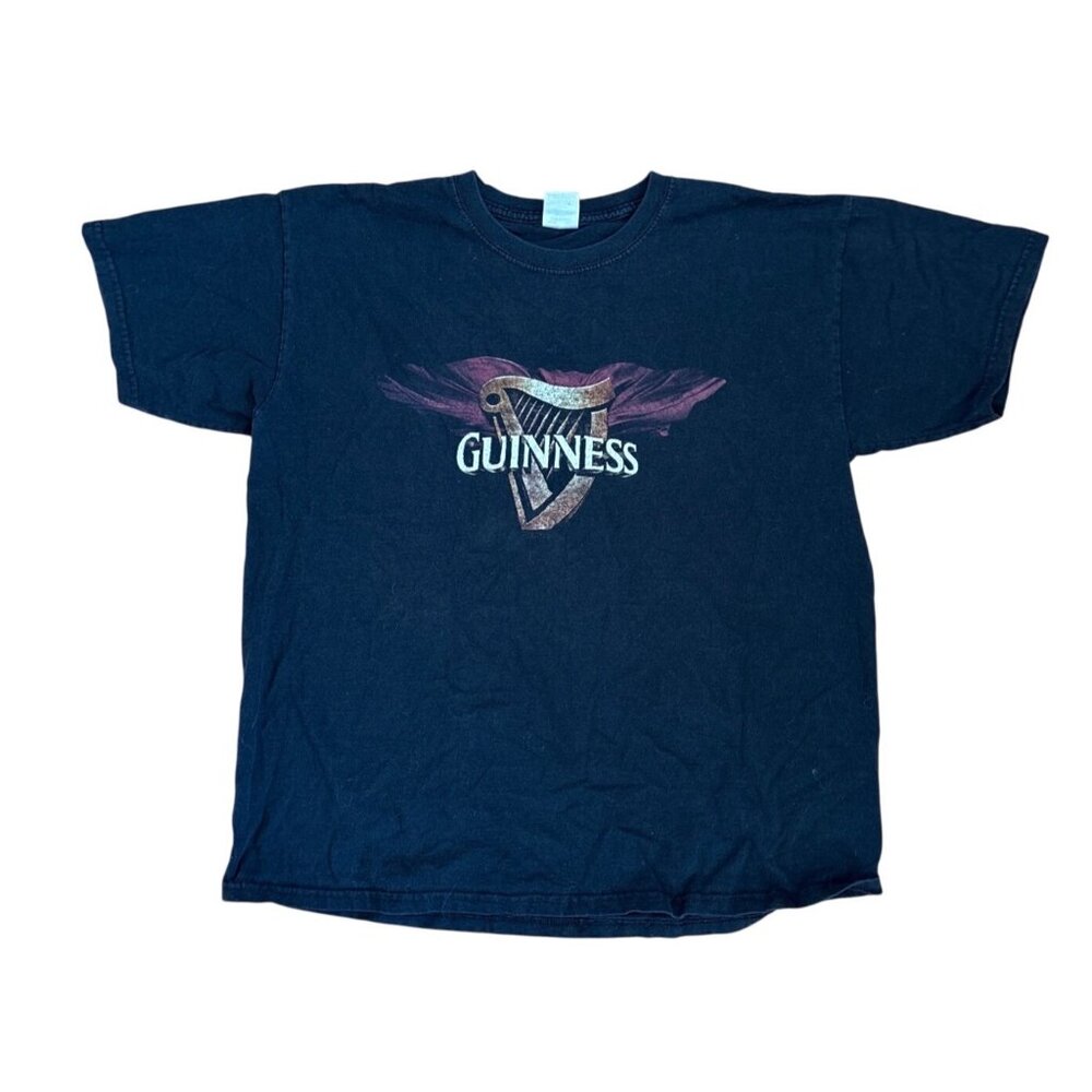 Guinness Beer Shirt Mens Lg Halloween Darkness Reigns Gildan Black Short Sleeve